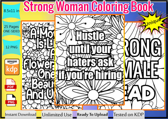 Strong Woman Coloring Book