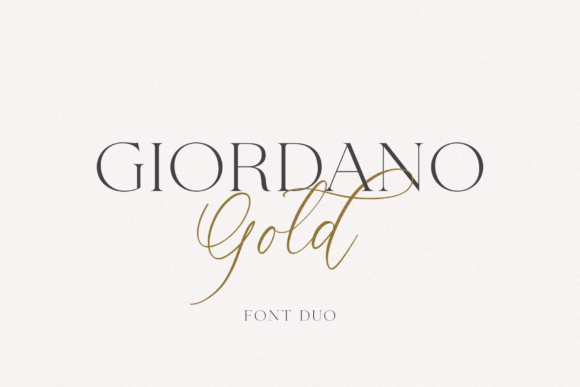 Giordano Gold elegant script font preview