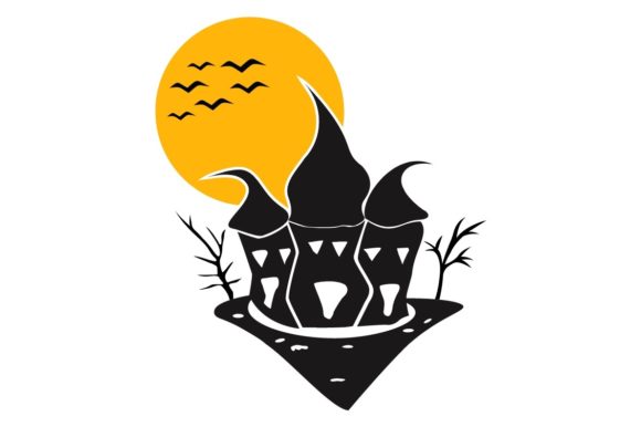 Halloween Ghost House SVG, DXF Vector