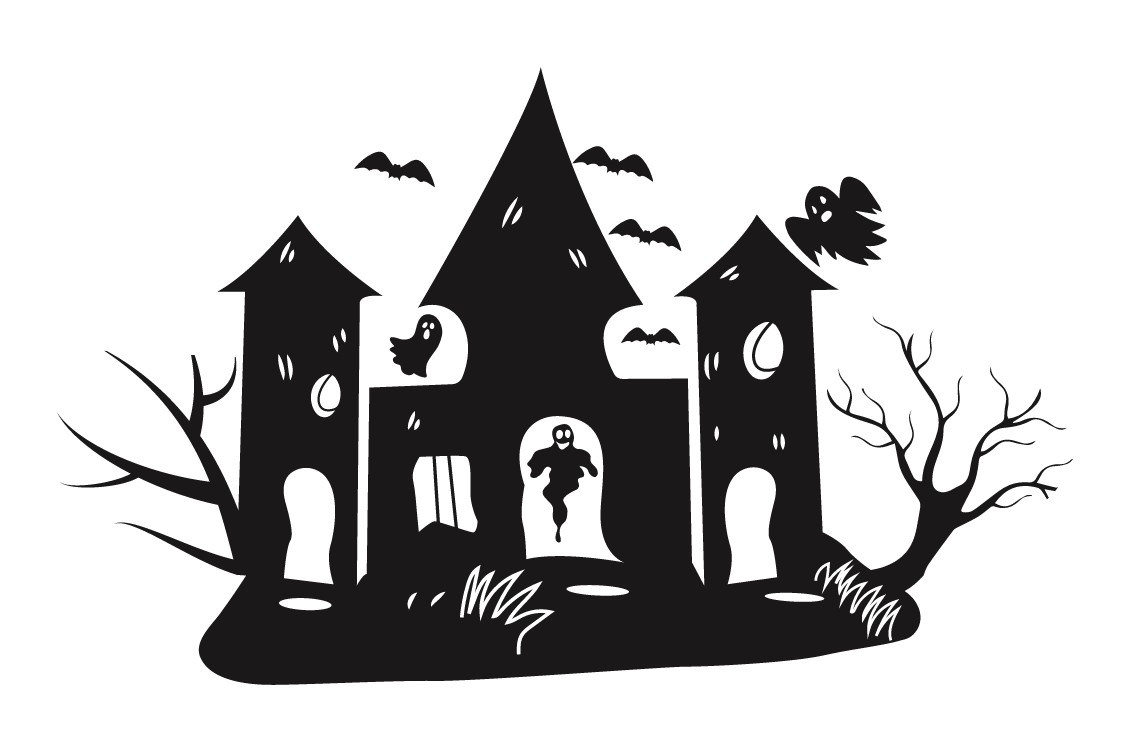 Haunted House SVG Vector, DXF, EPS