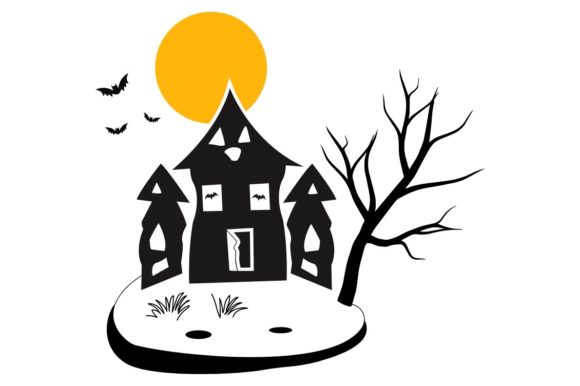 Haunted House SVG Vector, DXF, EPS