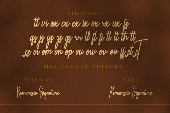 Komonesia Signature Font PNG with transparent background - Preview 1