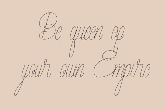 Princess Line Font PNG with transparent background - Preview 3