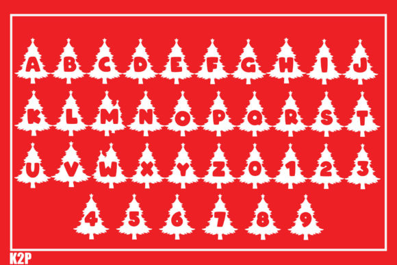 Christmas Tree Font - Preview 1