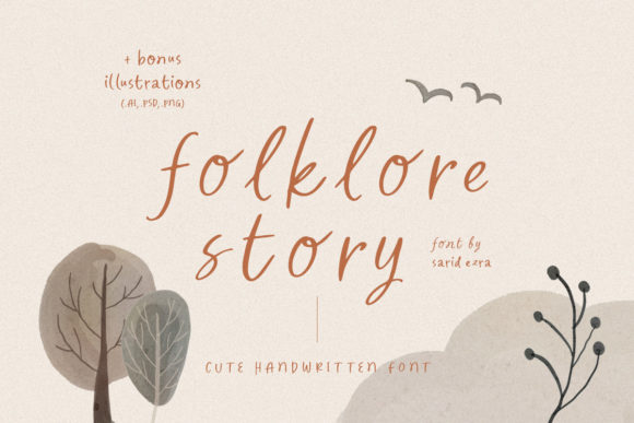 Folklore Story Script & Handwritten Font By saridezra