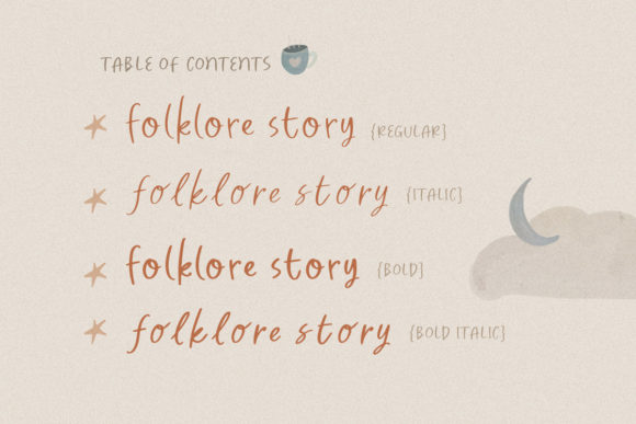 Folklore Story Font PNG with transparent background - Preview 6