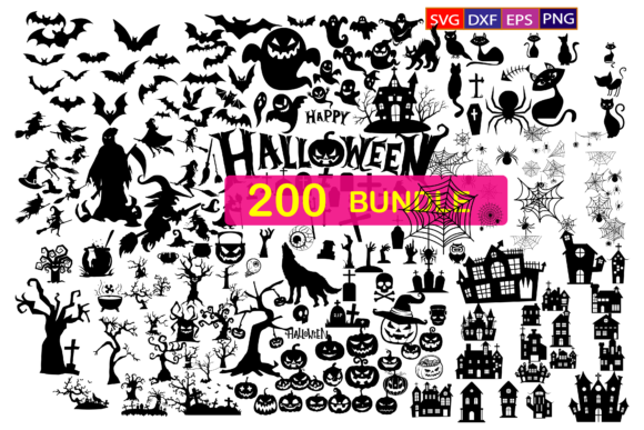 Happy Halloween SVG Bundle – 200 Spooky Designs for Cricut