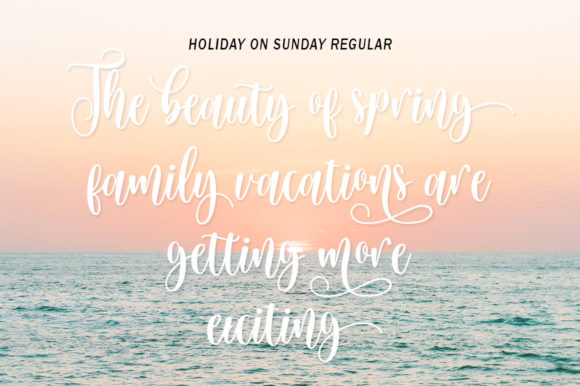 Holiday on Sunday Font PNG with transparent background - Preview 2