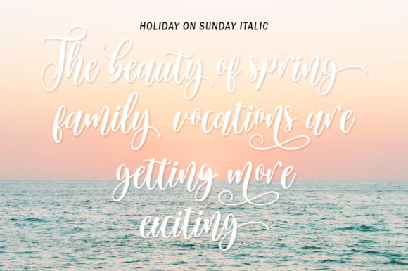 Holiday on Sunday Font PNG with transparent background - Preview 3