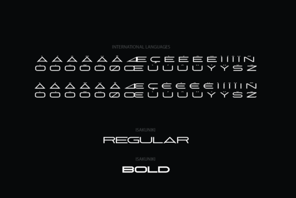 Isakuniki Font font preview - 6