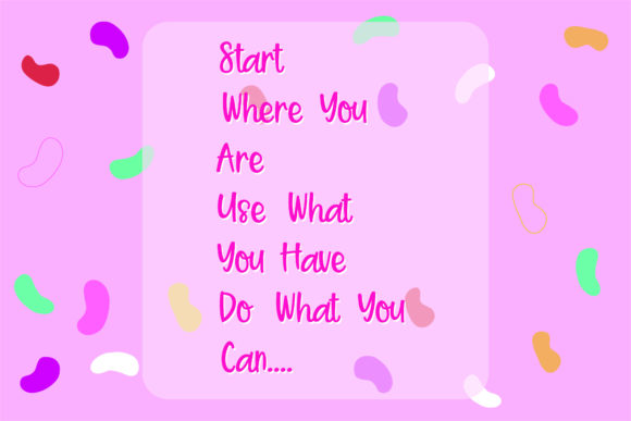 Jelly Beans Font PNG with transparent background - Preview 3