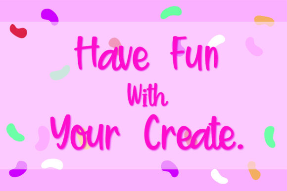 Jelly Beans Font PNG with transparent background - Preview 4