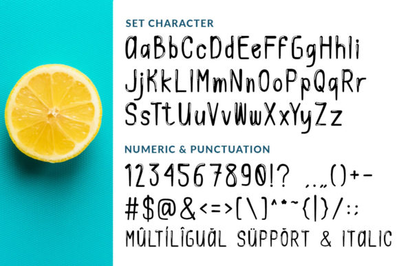 Lemonade & Toon Font PNG with transparent background - Preview 2