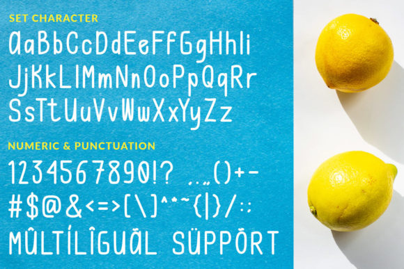 Lemonade & Toon Font PNG with transparent background - Preview 3