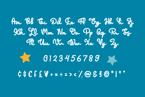 Lonely Star Font PNG with transparent background - Preview 1