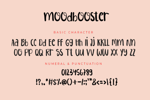 Moodbooster Font PNG with transparent background - Preview 4