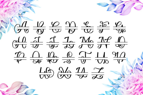 Relina Monogram Font PNG with transparent background - Preview 5