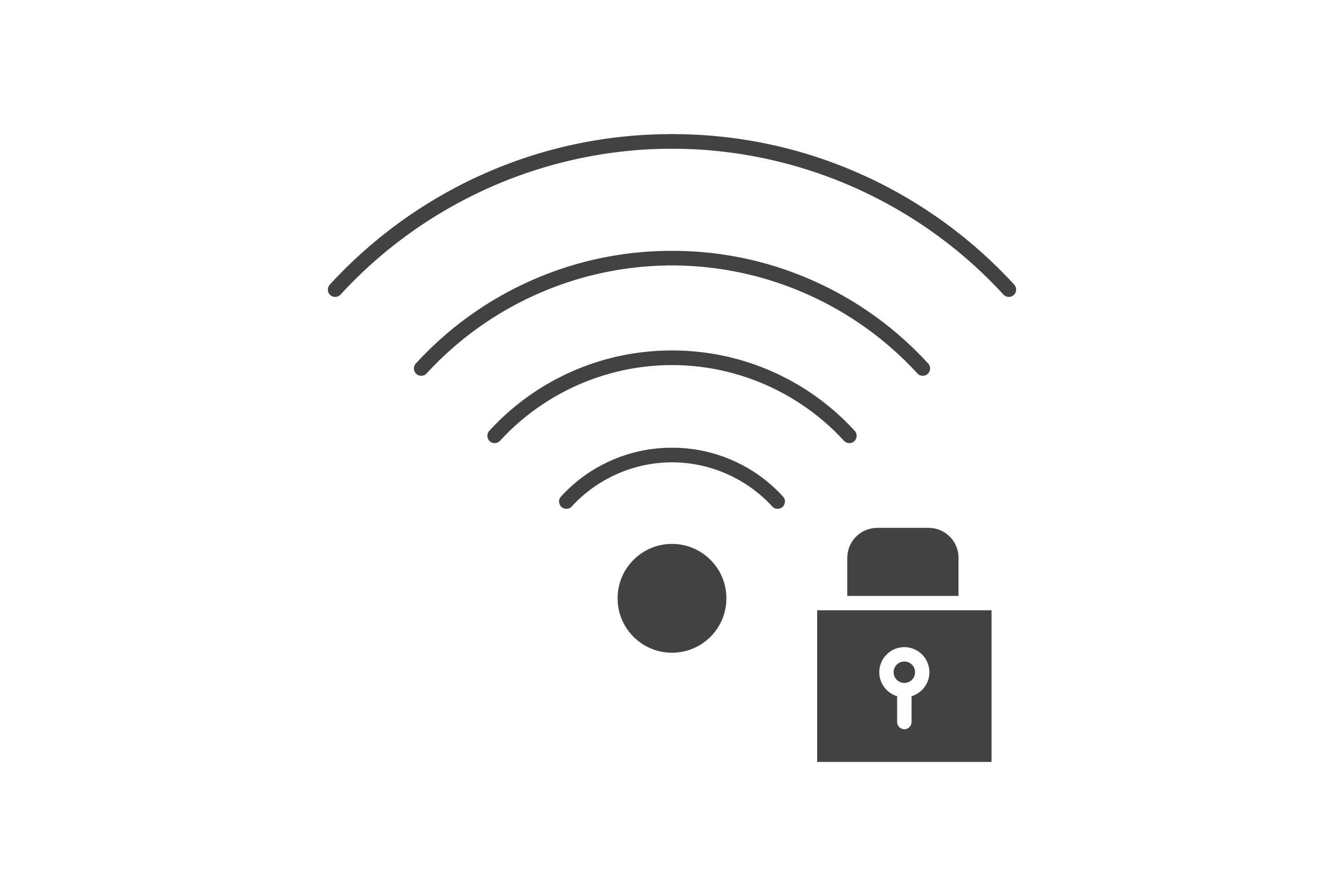 Signal Wifi 4 Bar Lock Glyph Icon Graphic by IconBunny · Creative Fabrica
