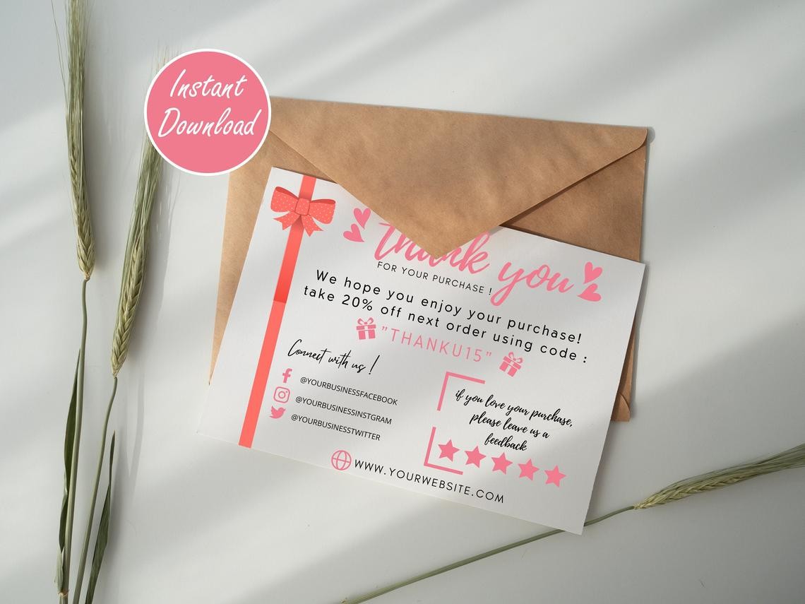 Thank You Card for Canva