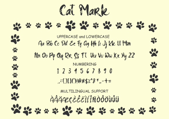 Cat Mark Font - Preview 1