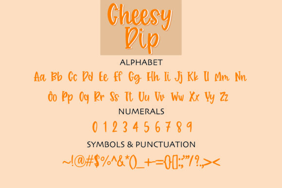 Cheesy Dip Font - Preview 1