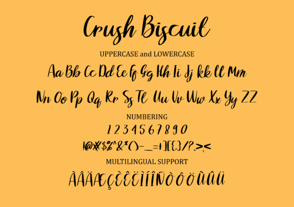 Crush Biscuit Font PNG with transparent background - Preview 1