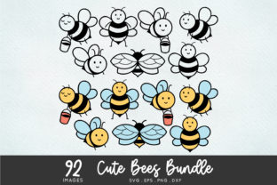 Cute Honey Bee Svg Bundle - Bee Clipart Graphic by peachycottoncandy ...