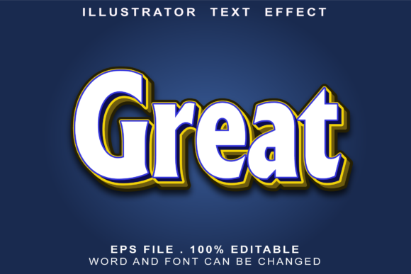 Editable Text Effect Great Illustration Styles de calques Par riotama85