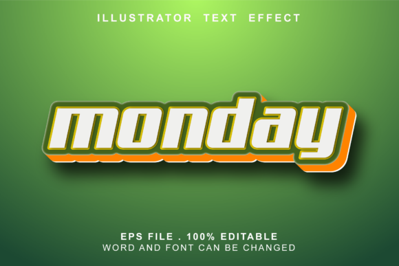 Editable Text Effect Monday Graphic Layer Styles By riotama85