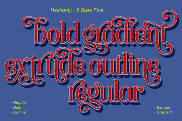 Heshanty Font PNG with transparent background - Preview 1