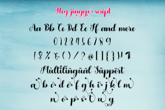 Hey Jinggo Font PNG with transparent background - Preview 6