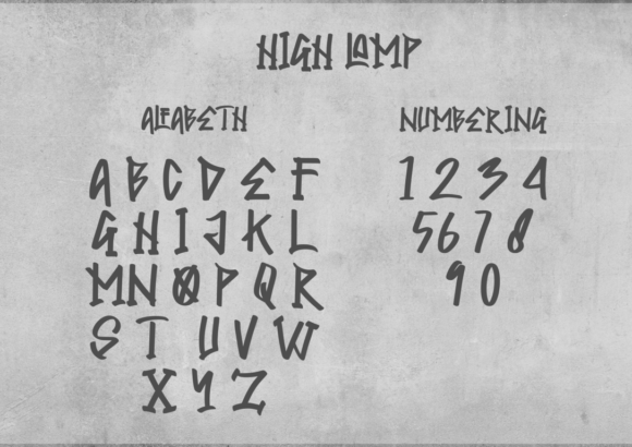 High Lamp Font - Preview 1
