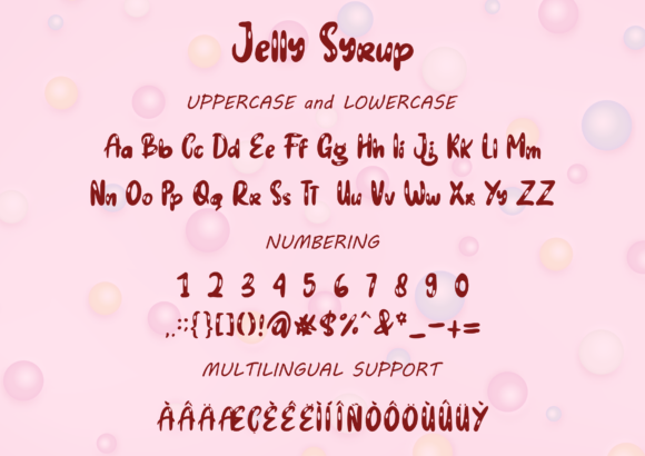 Jelly Syrup Font PNG with transparent background - Preview 1