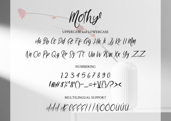 Mothy Font PNG with transparent background - Preview 1