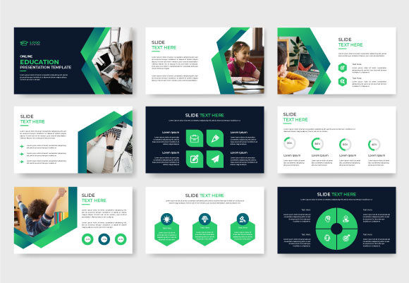 Preview of Online Education PowerPoint Presentation PowerPoint template