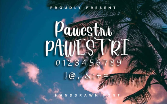 Pawestri Font PNG with transparent background - Preview 1