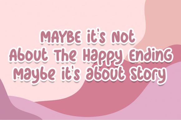 Pink Story Font PNG with transparent background - Preview 1