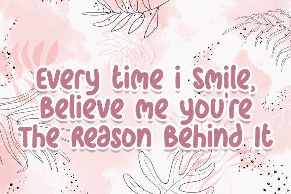 Pink Story Font PNG with transparent background - Preview 3