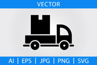 Vector Delivery Truck Glyph Icon