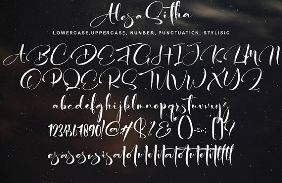 Alesa Sitha Font PNG with transparent background - Preview 5