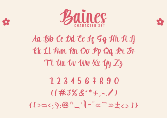 Baines Font - Preview 1