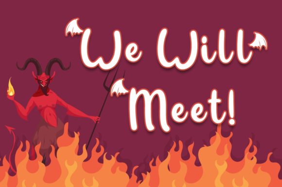 Bat Devil Font PNG with transparent background - Preview 1