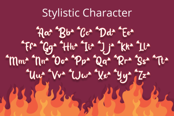Bat Devil Font PNG with transparent background - Preview 4