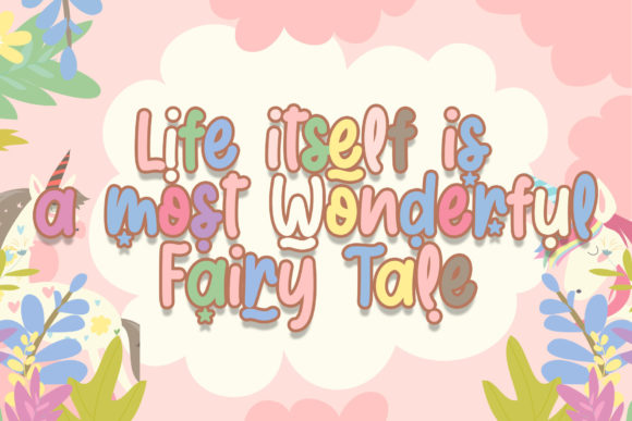 Cute Fairy Font PNG with transparent background - Preview 1
