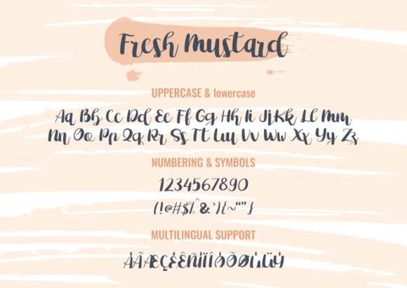 Fresh Mustard Font PNG with transparent background - Preview 1