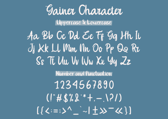 Gainer Font - Preview 1
