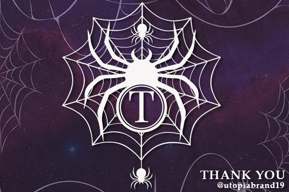 Halloween Spider Monogram Font - Preview 3