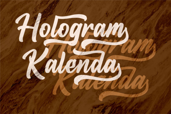 Hologram Kalenda Font PNG with transparent background - Preview 1