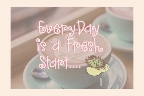 Latte Art Font PNG with transparent background - Preview 3