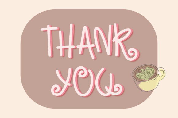Latte Art Font PNG with transparent background - Preview 4